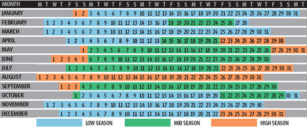 2011 Club Season Dates