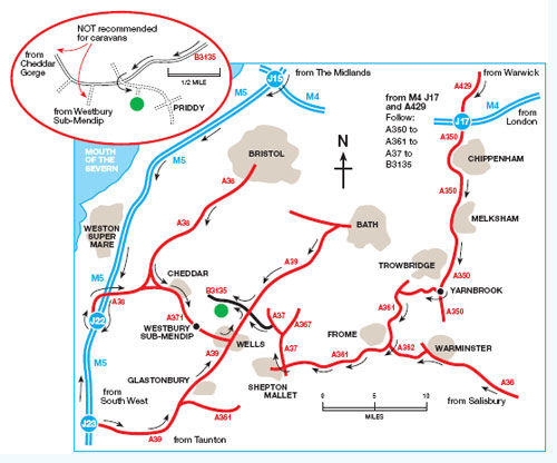 Location Map Cheddar 2011