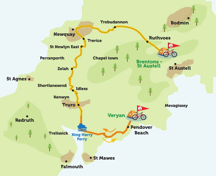 veryan to st austell