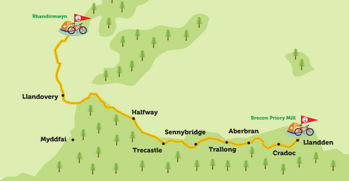 rhandirmwyn to brecon