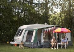 An awning gives extra space