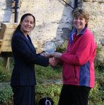 Damage Barton <br>accepting their award