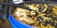 Cooking on a campsite