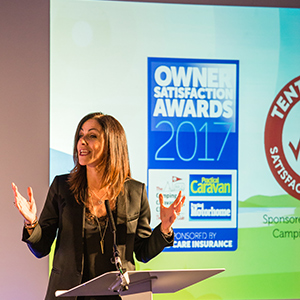 Julia hosted the 2017 Tent, Caravan and Motorhome Owner Satisfaction Awards