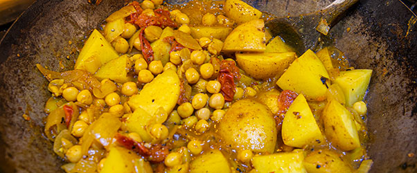 Tasty Chickpea and potato curry