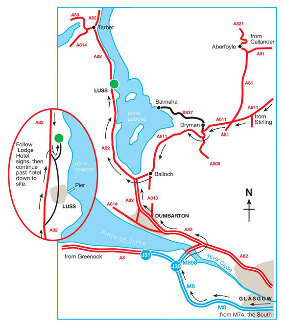 Luss Campsite Explore Scotland from Luss Campsite The Camping & Caravanning Club