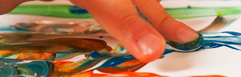 Kids hand finger painting