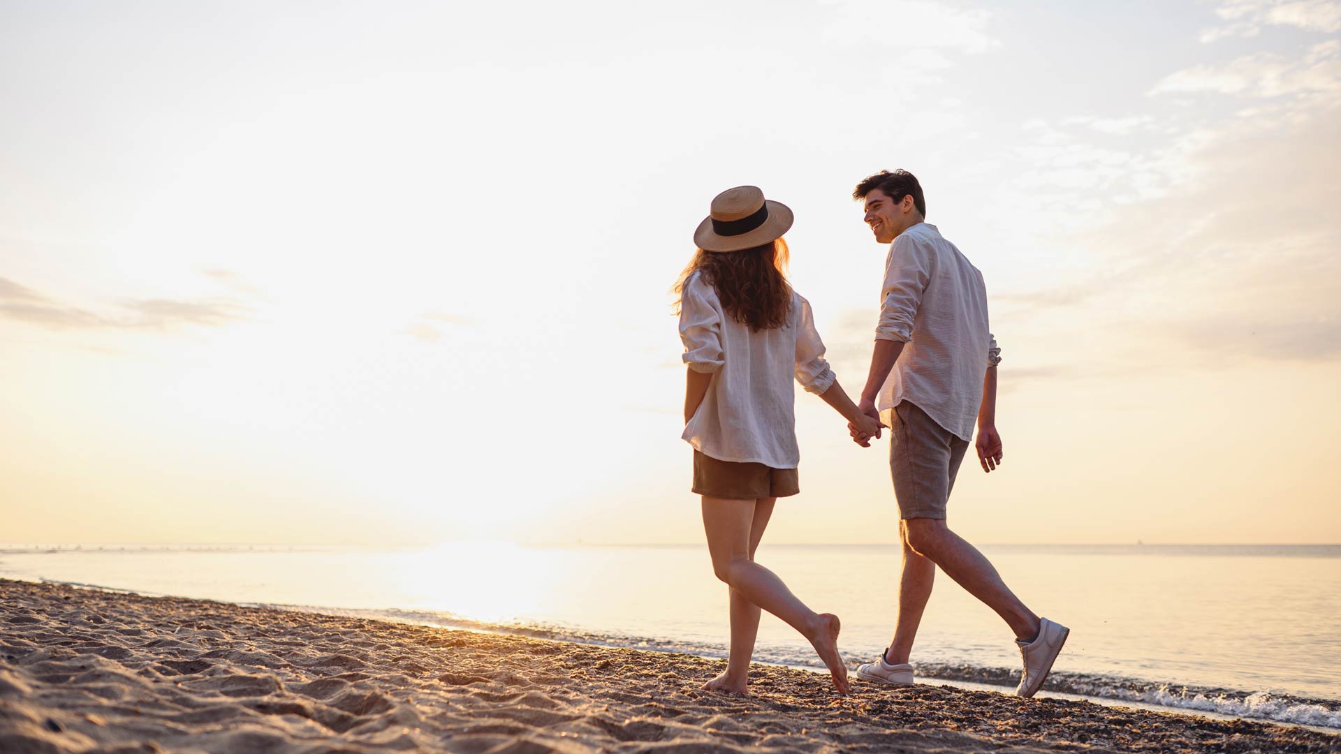 Walking on the beach