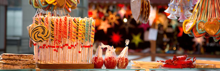 Sweets on Christmas market stall