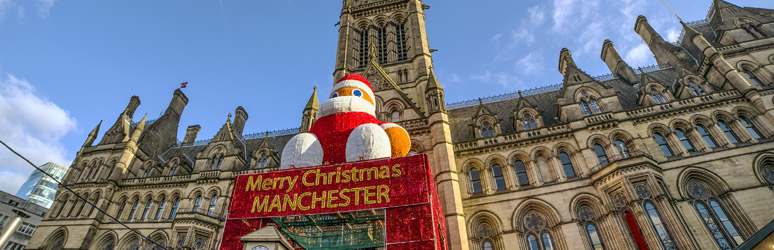 Giant Santa at Manchester Christmas market