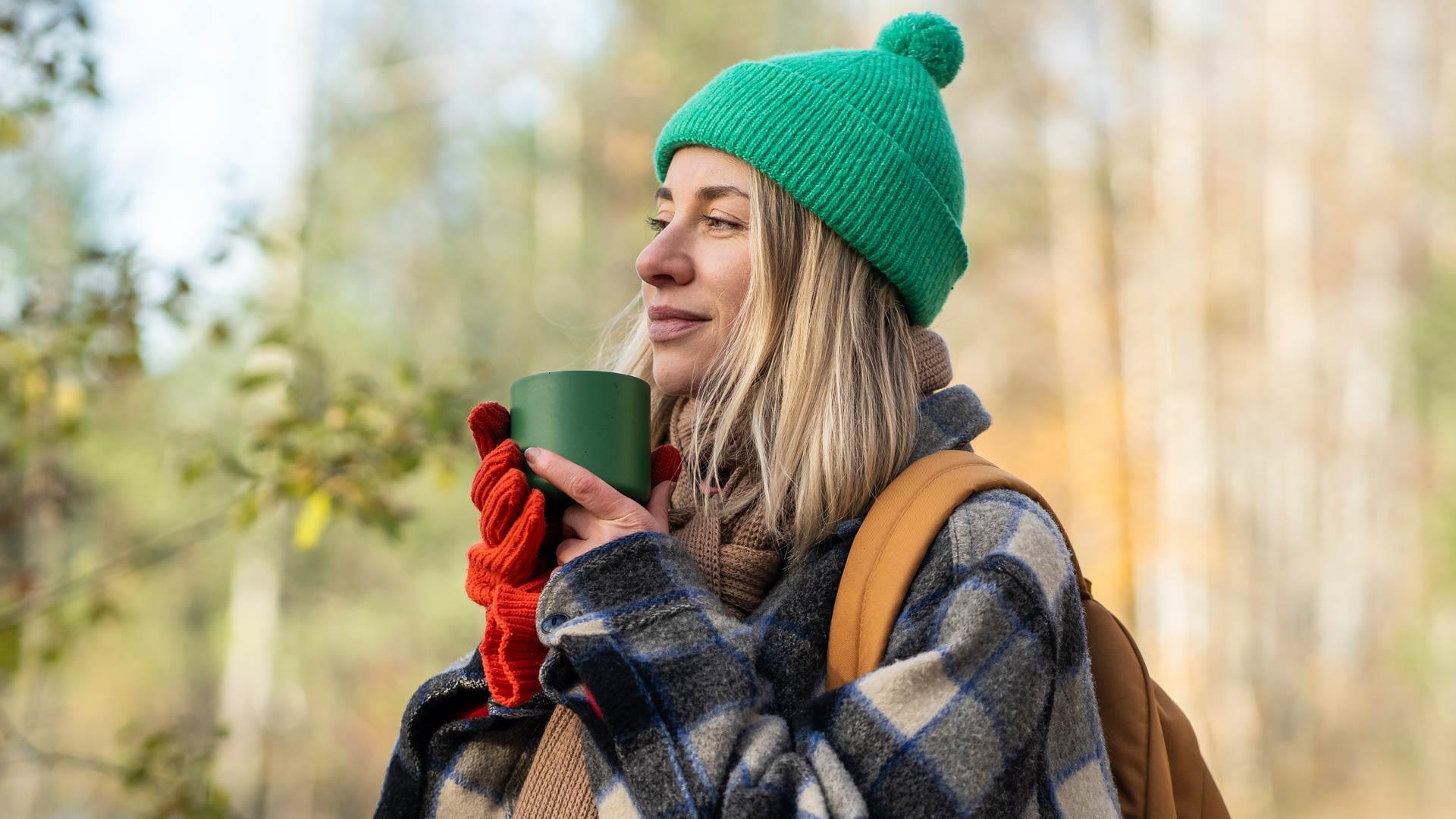 lady wearing layers
