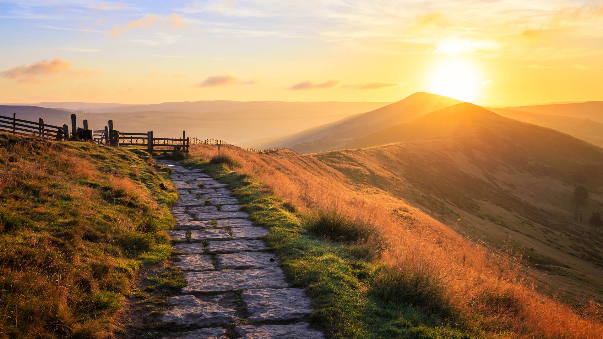 Pathway and mountain view