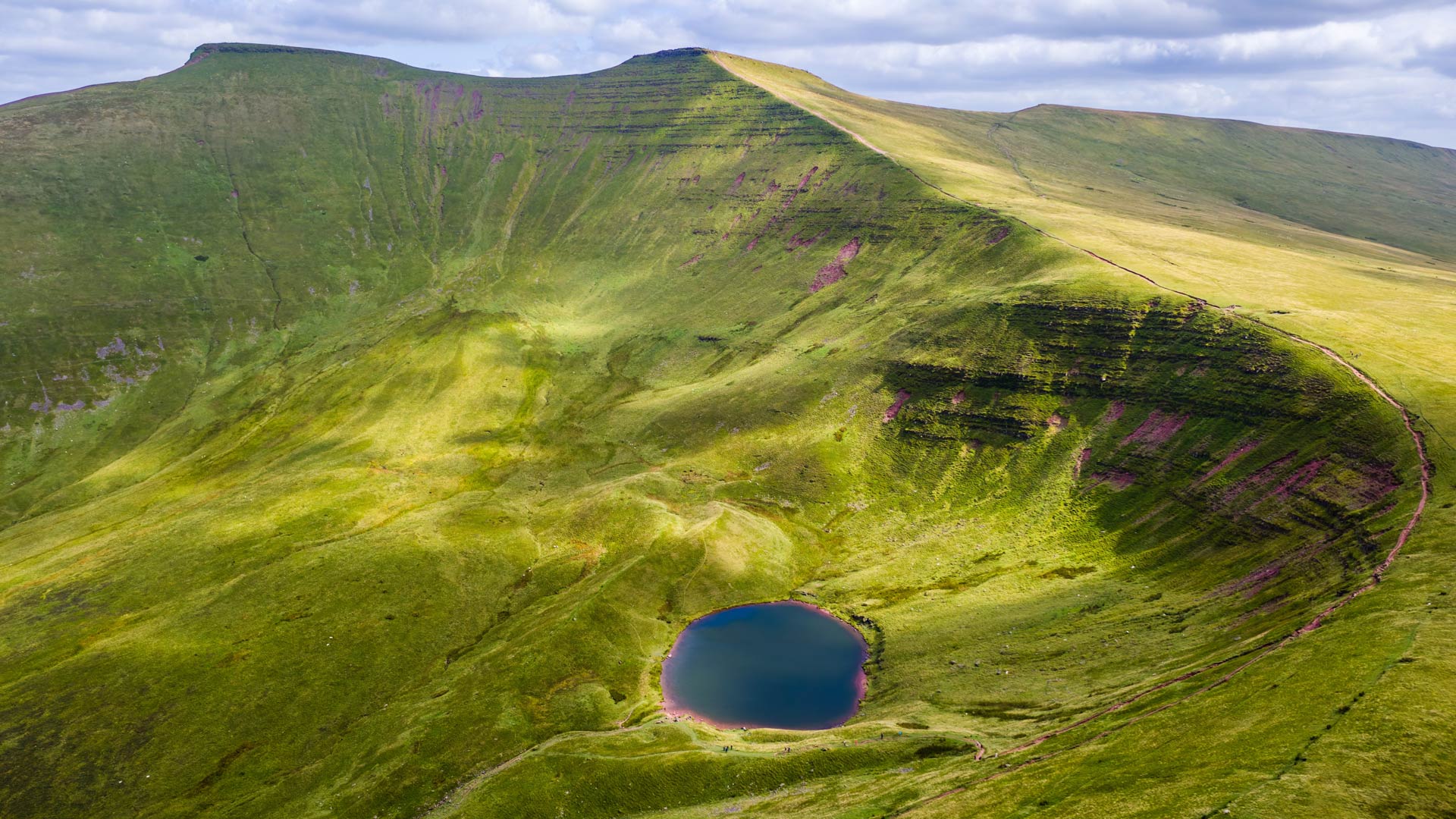 Mountain view with lake
