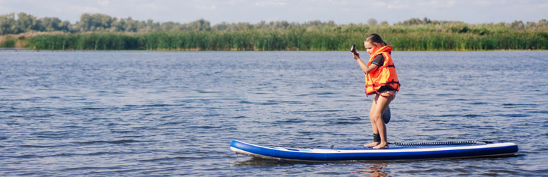 Paddleboarding stance