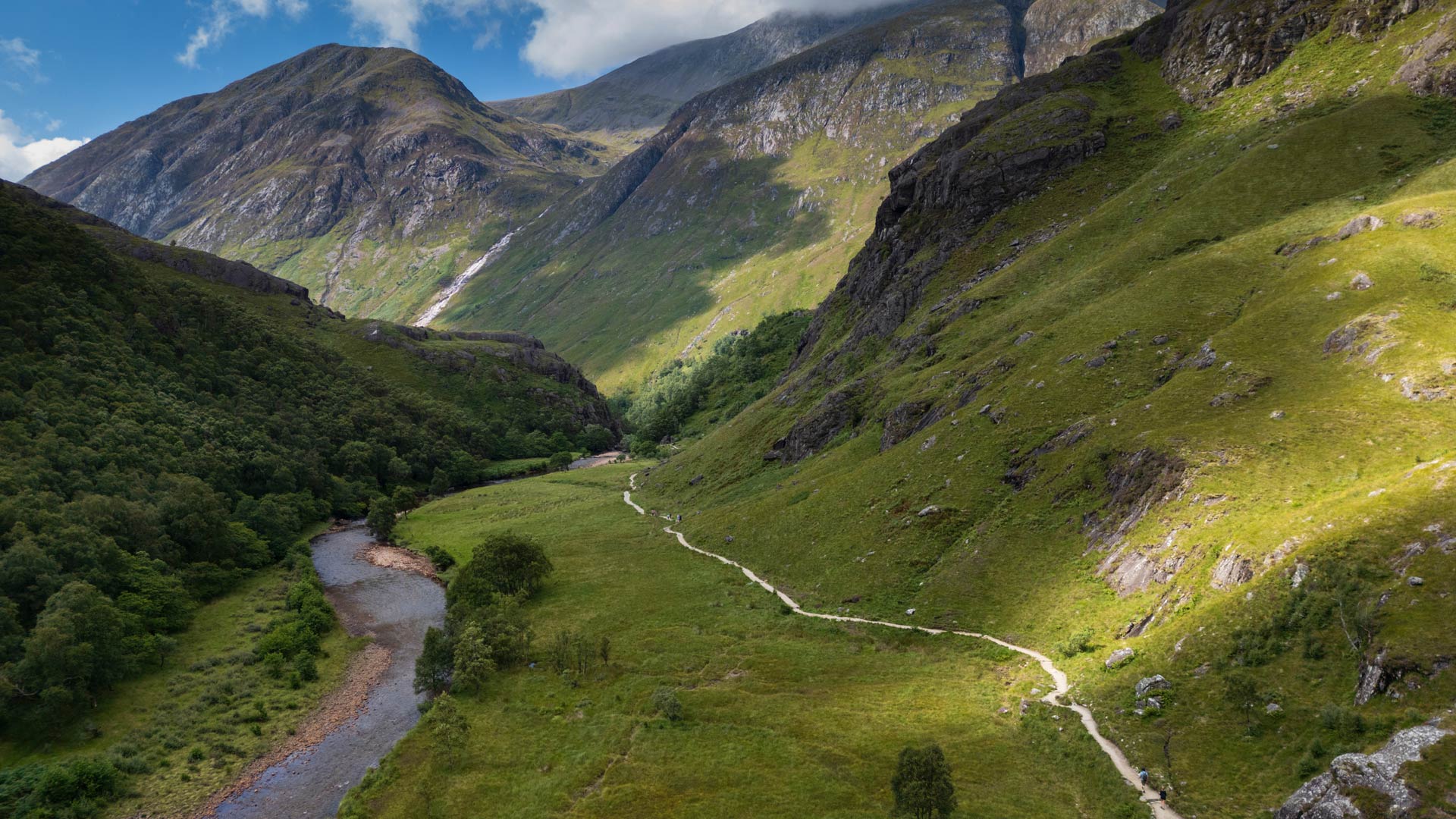 Mountain and roads