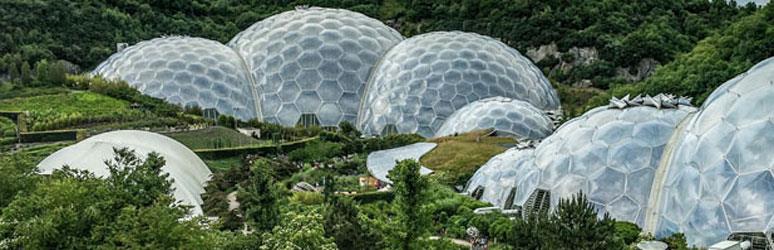 Eden project landscape in cornwall