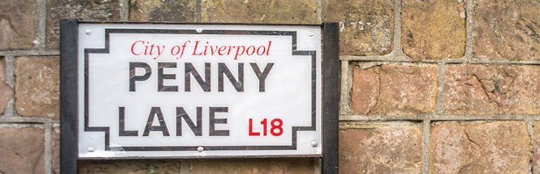 Penny lane street sign in Liverpool