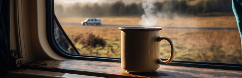 Coffee in Campervan