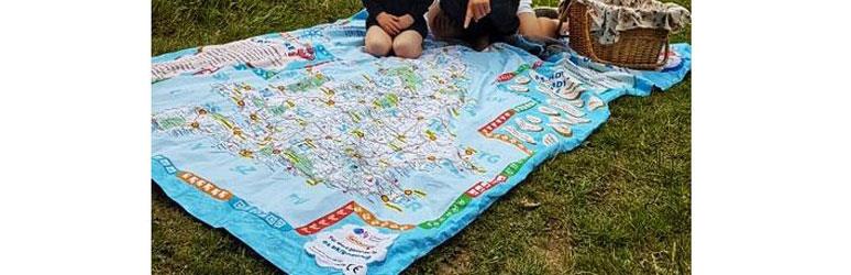 ordinance survey map themed camping mat