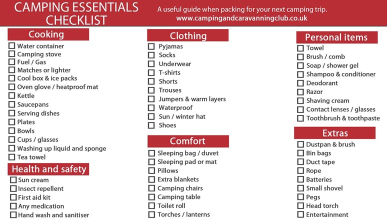 Camping Checklist: Essential Camp Gear to Bring