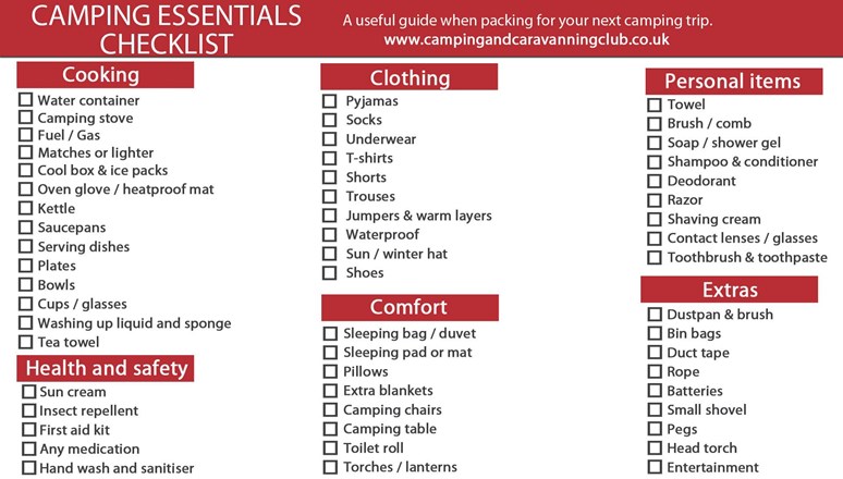 Camping Checklist The Ultimate Camping Essentials Checklist Camping Checklist The Ultimate Camping Essentials Checklist