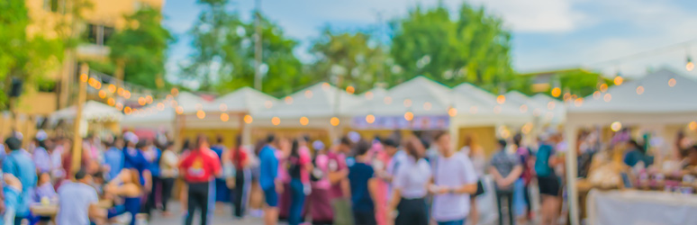 Food stalls at a festival