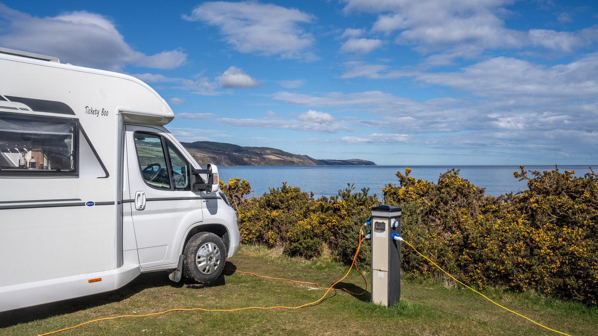 Motorhome pitched up