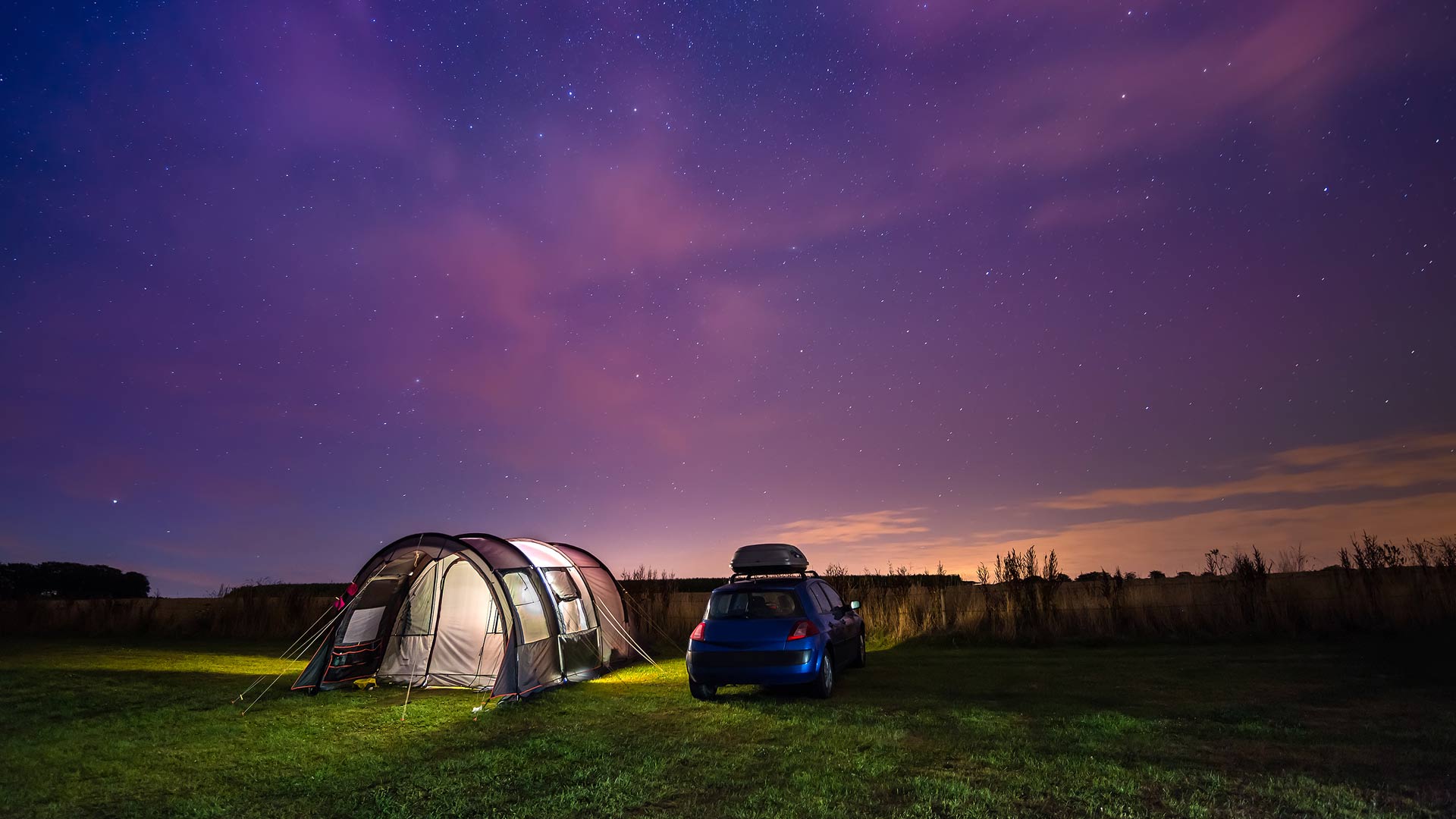 Night time on a campsite