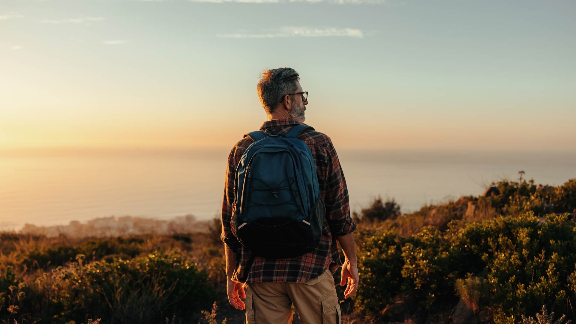 man watching view