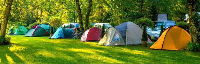 Camping in the shade