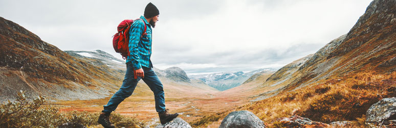 Man walking in the UK