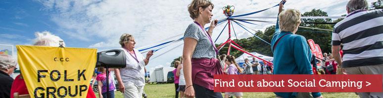 Social camping banner