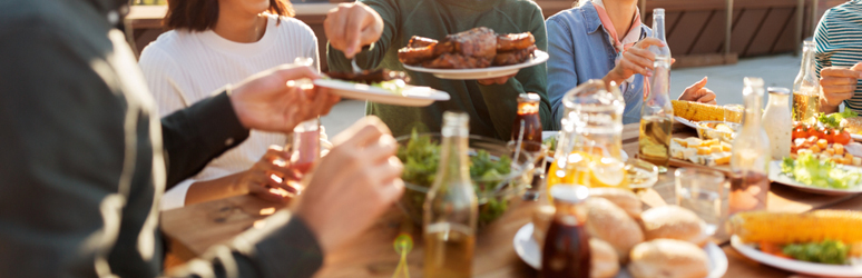 people eating dinner