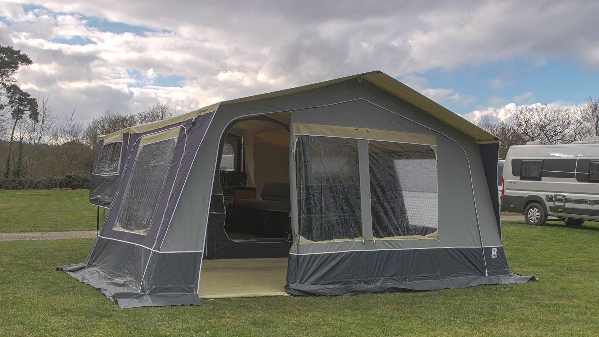 Large raclet tent exterior