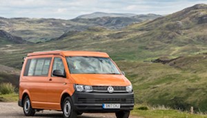 Orange campervan