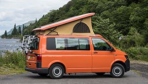 Orange campervan