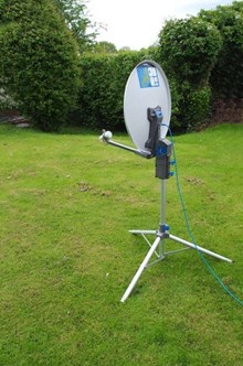Maxview's 55cm Precision dish contains its own satellite finder and is easy to set up