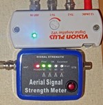 A signal strength meter is a big help in maximising the signal from the aerial