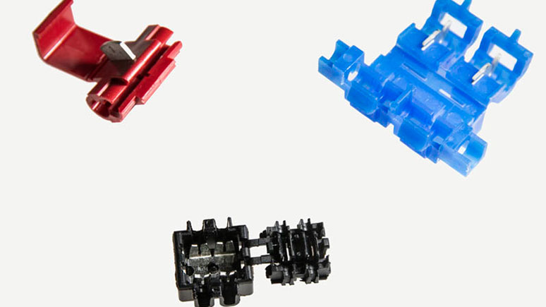 Insulation Displacement Terminals - if they have to be used select the type that are good quality, secure and pierce the cable in at least two places such as the black one above.