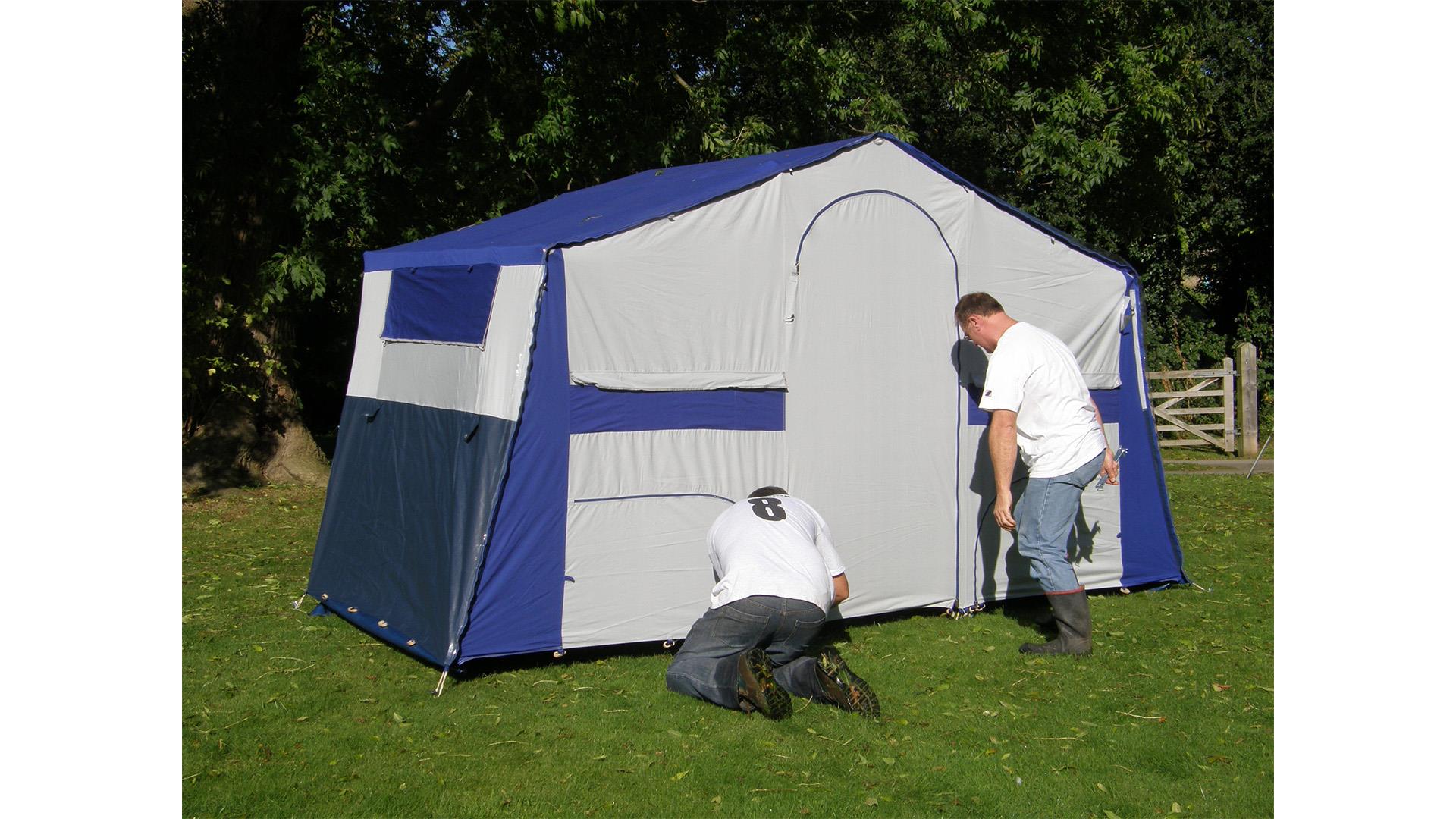 Erecting a cabin