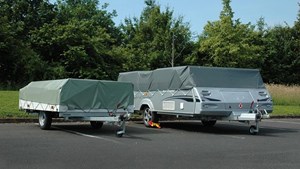 Folding camper and trailer tent
