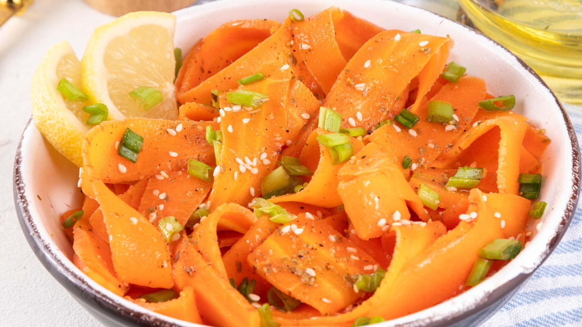 Carrot ribbon salad