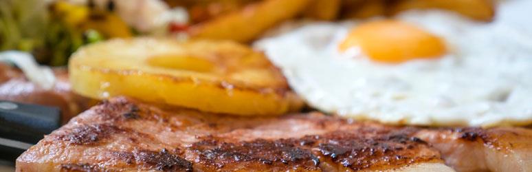 Gammon steak and pineapple