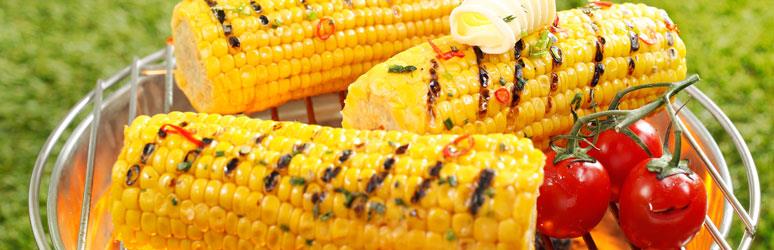 Grilled  corn on the cob