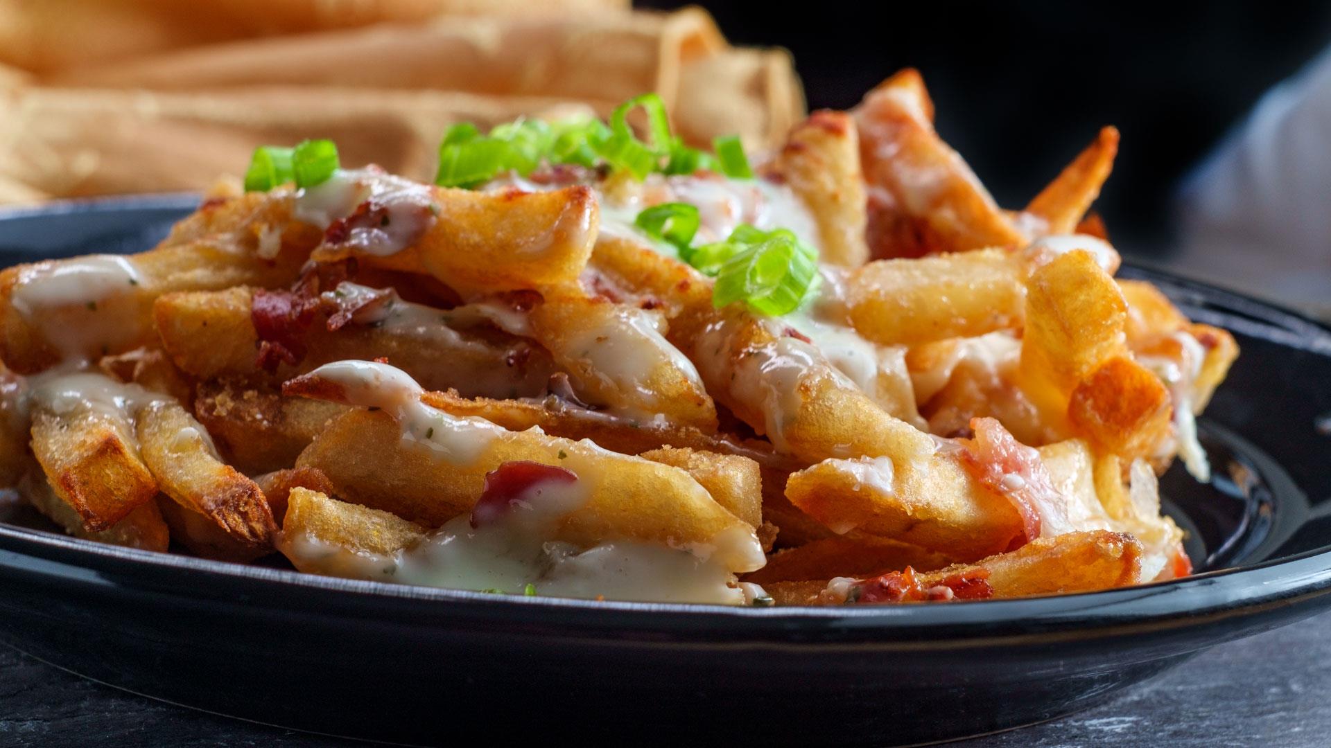 Bacon and cheese loaded fries