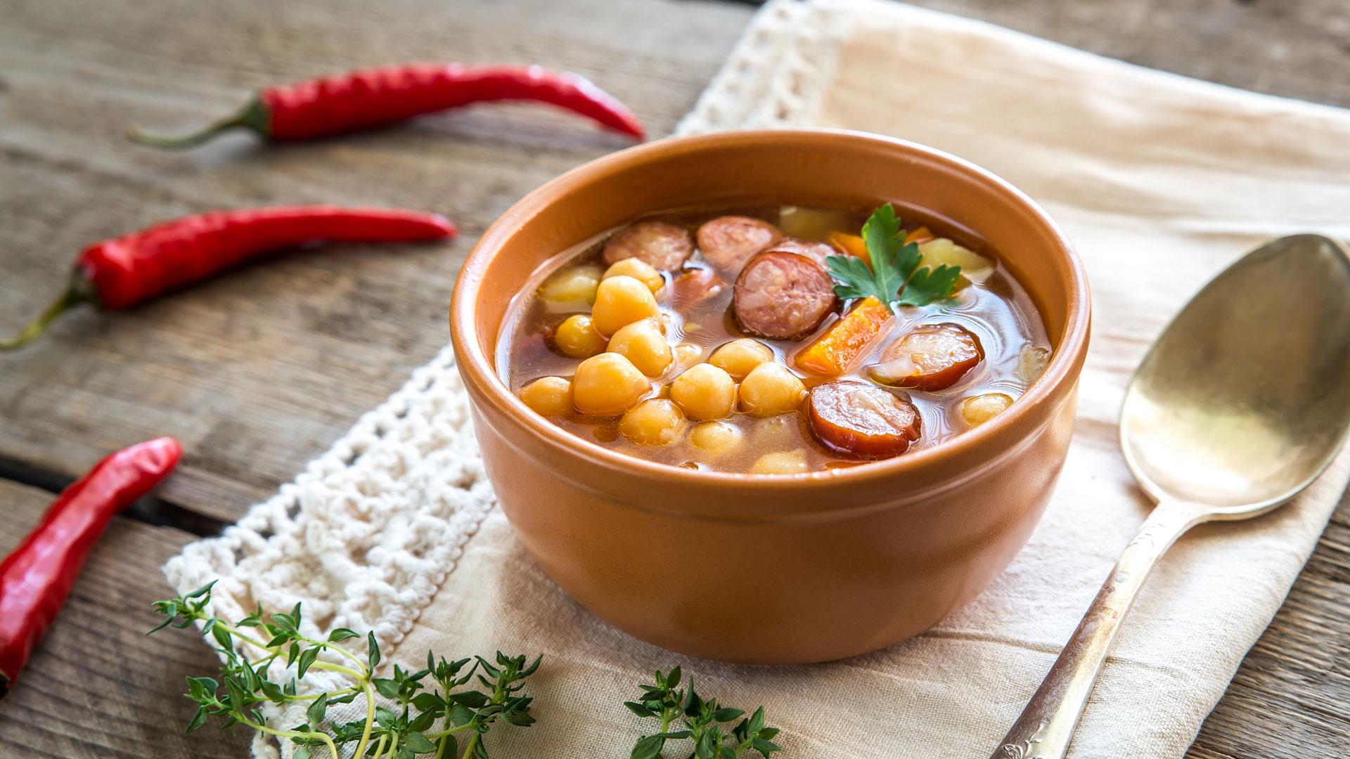 Chunky chorizo thyme and bean stew