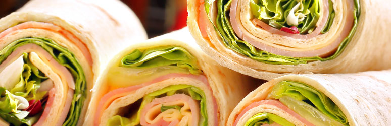 Ham and cheese wraps