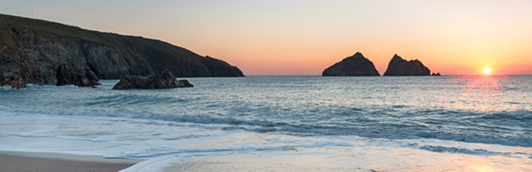 Sunset on a UK beach