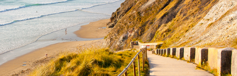 stairs leading to a beach