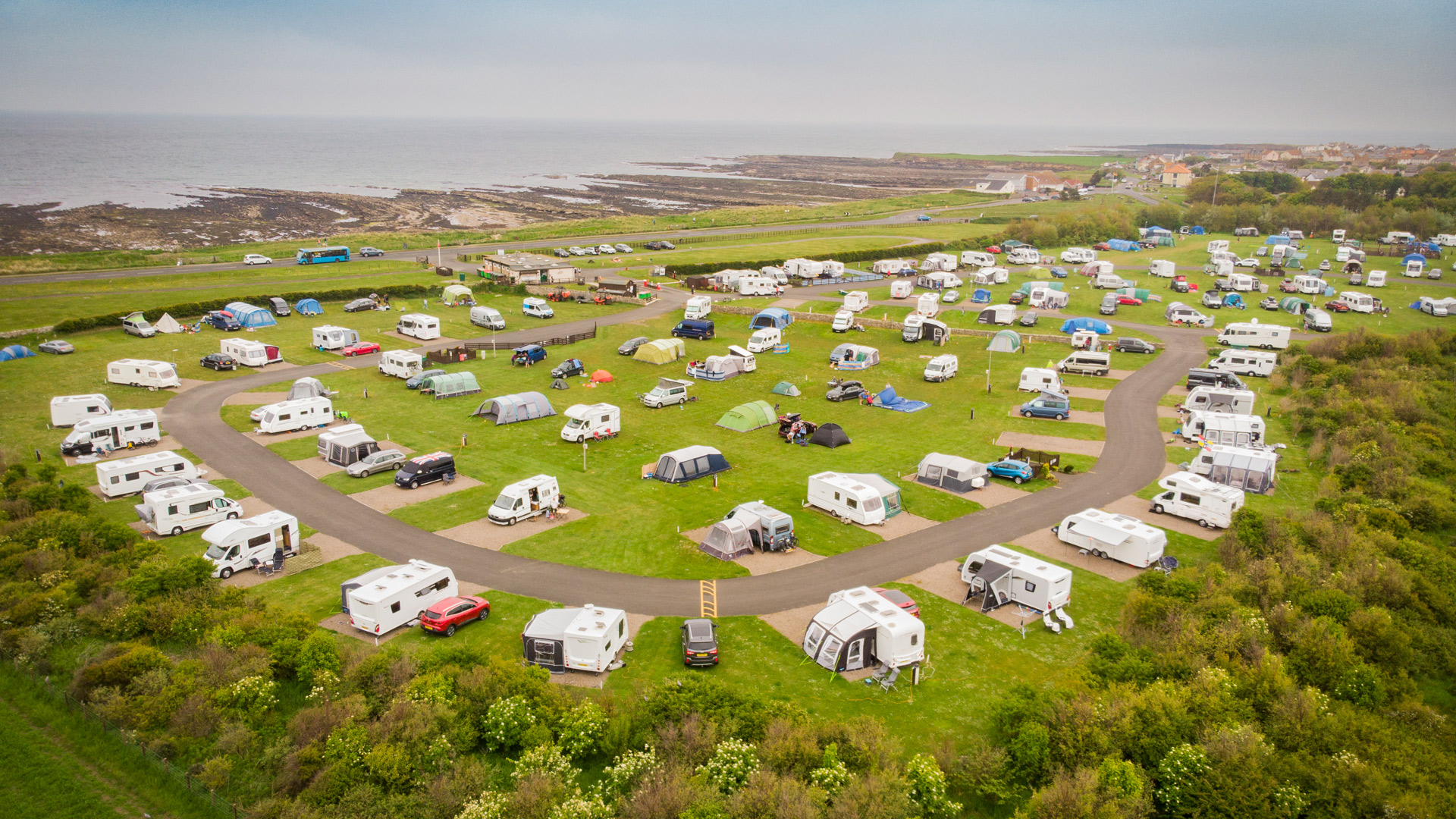 Beadnell Bay Club Site aerial view